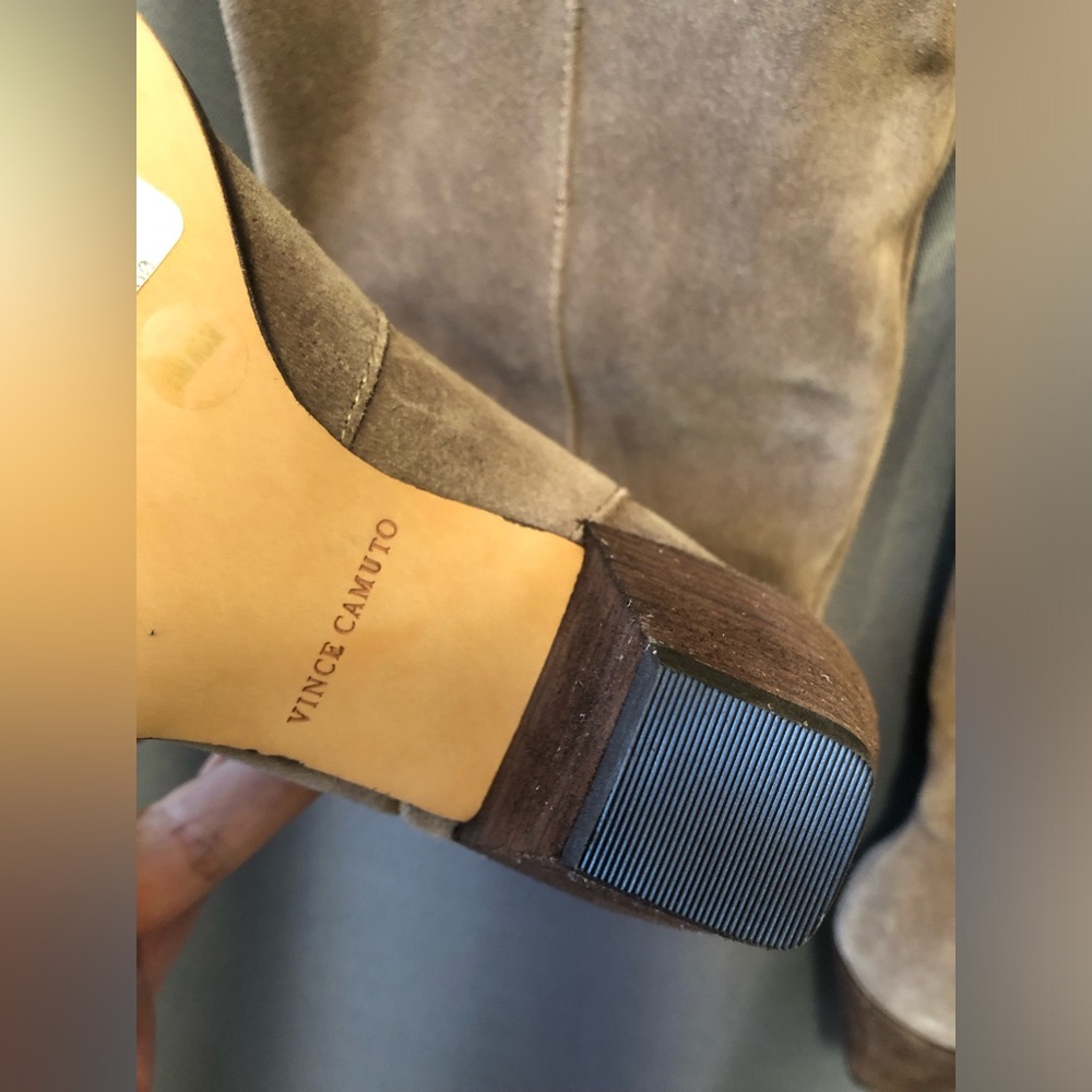 Vince Camuto Genuine Suede Over The Knee Boots,sz 5.5M,2,25”heel,new,beige/taupe - Picture 6 of 9
